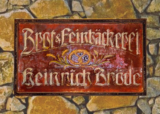 Historisches Schild Backhaus Wackernheim © Emmerling Historisches Schild Backhaus Wackernheim © Emmerling