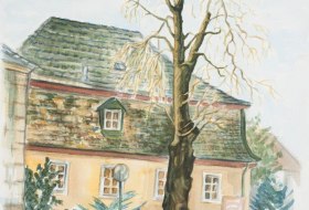 Haus Mett Aquarell von Maureen Krick © Foto: Albrecht Haag (Aquarell von Maureen Krick) Haus Mett Aquarell von Maureen Krick © Foto: Albrecht Haag (Aquarell von Maureen Krick)