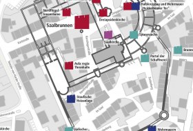 Karte zum Historischen Rundweg Kaiserpfalz © Stadt Ingelheim/Forschungsstelle Kaiserpfalz Karte zum Historischen Rundweg Kaiserpfalz © Stadt Ingelheim/Forschungsstelle Kaiserpfalz
