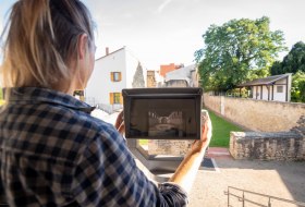 Digitale reconstructie van het keizerlijk paleis Ingelheim 1 Digitale reconstructie van het keizerlijk paleis Ingelheim 1