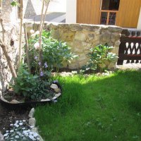 Ein kleiner Vorgarten für Gäste. Ein kleiner Vorgarten für Gäste.