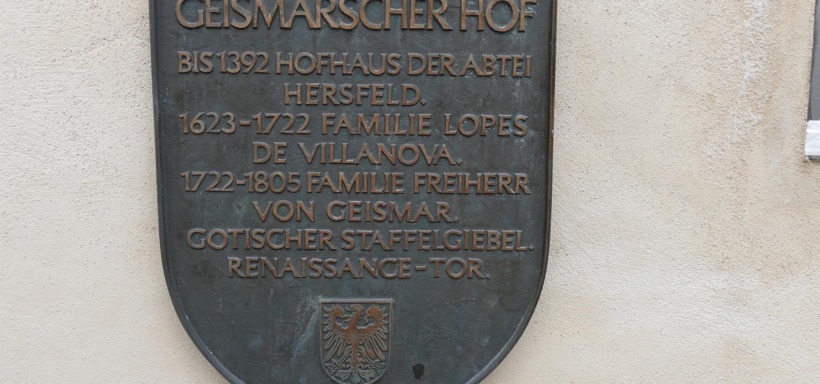 Tafel am Geismar´scher Hof, © IKuM GmbH/GK Tafel am Geismar´scher Hof, © IKuM GmbH/GK