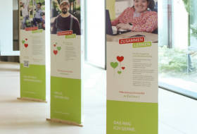 Wanderausstellung &bdquo;Zusammen Perfekt&ldquo; im Ingelheimer Winzerkeller &copy; Caritas Mainz