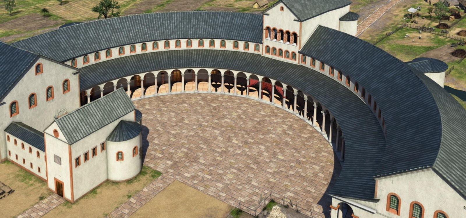 Halbkreisbau 1, © Archimedix/Stadt Ingelheim