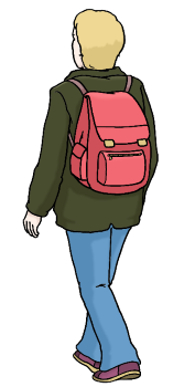 Leichte Sprache -Wandern in Ingelheim, © Lebenshilfe für Menschen mit geistiger Behinderung Bremen e.V.; Illustrator: Stefan Albers, Atelier Fleetinsel, 2013