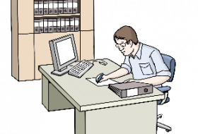 Leichte Sprache - B&uuml;ro &copy; Lebenshilfe f&uuml;r Menschen mit geistiger Behinderung Bremen e.V.; Illustrator: Stefan Albers, Atelier Fleetinsel, 2013