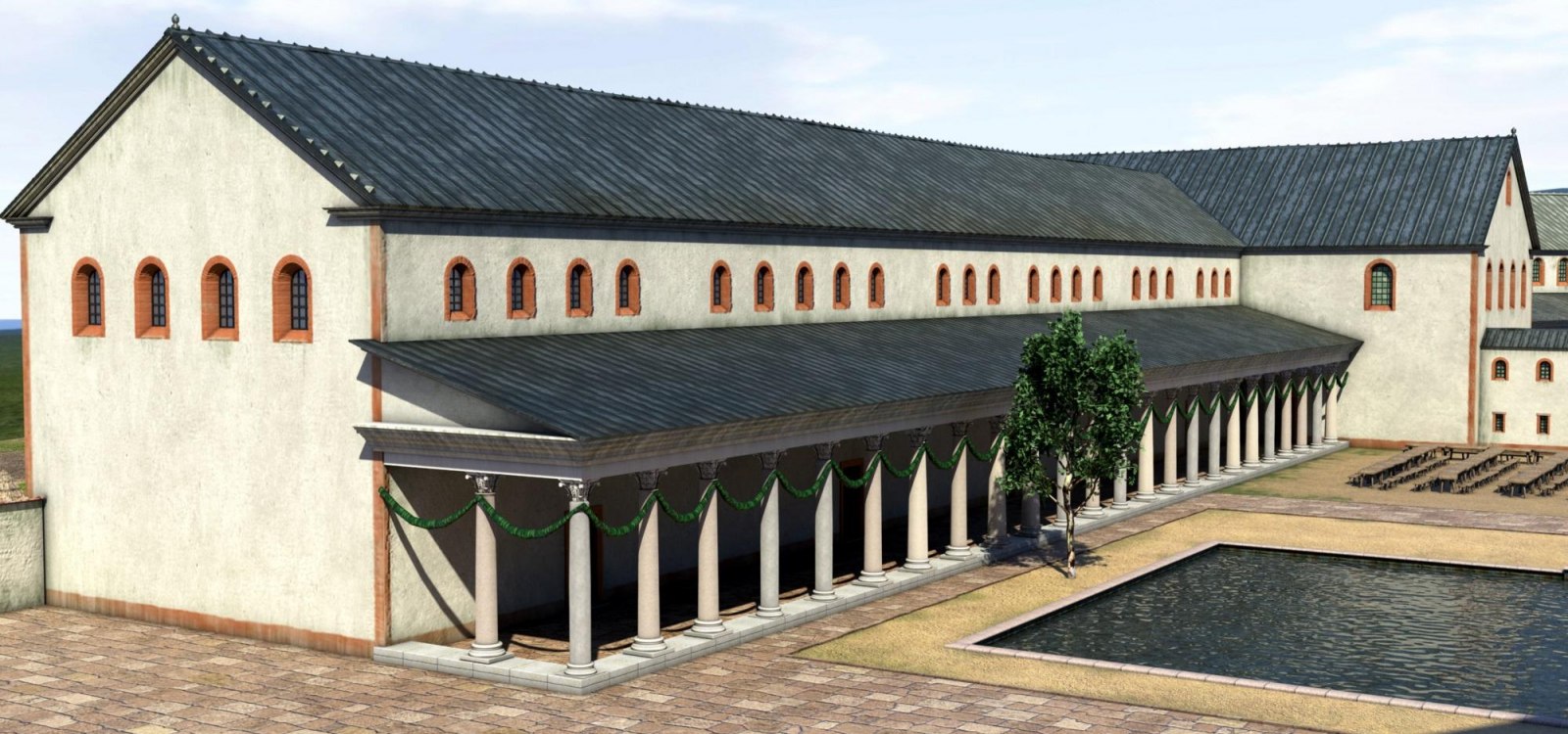 Digitale reconstructie van de noordvleugel