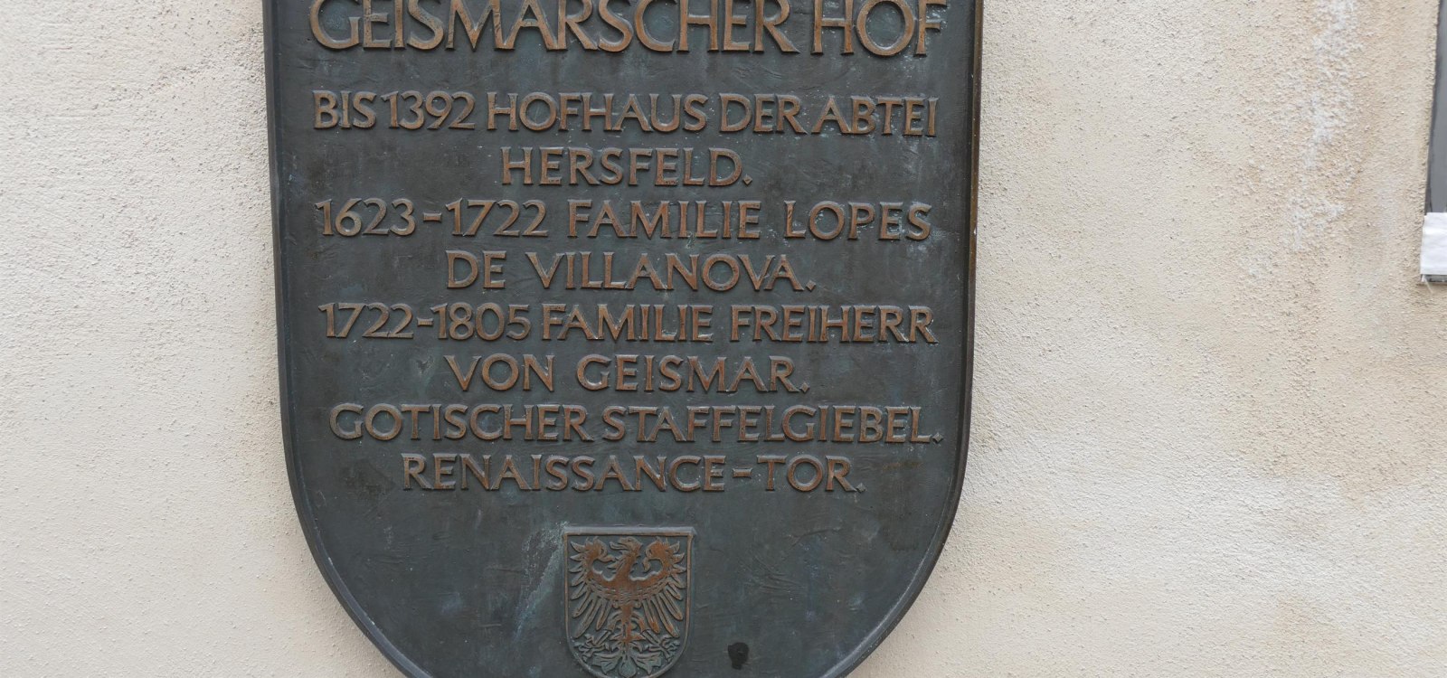 Tafel bij Geismar'scher Hof