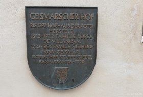 Tafel am Geismar&acute;scher Hof &copy; IKuM GmbH/GK
