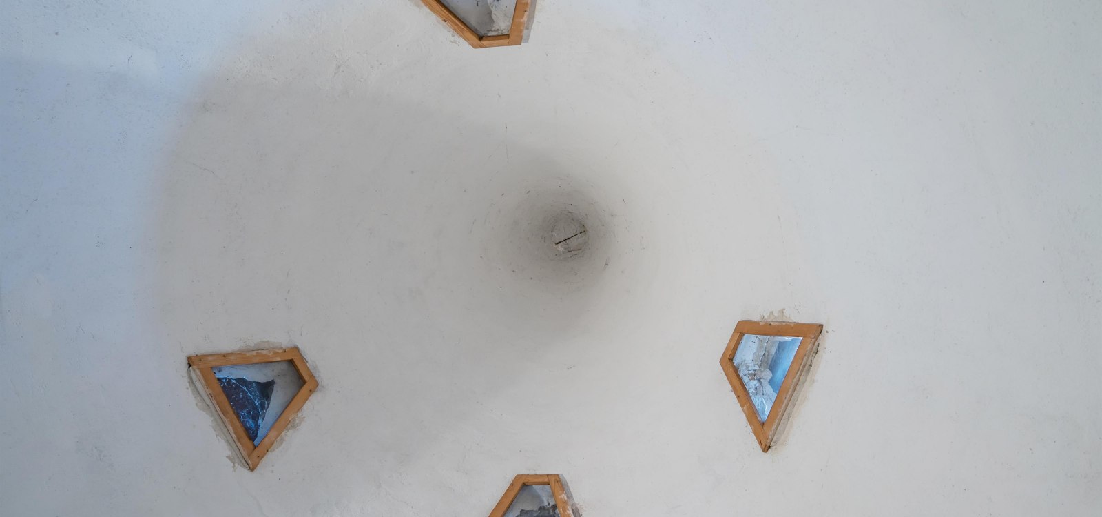 Innenansicht ins Dach hoch fotografiert, © Verbandsgemeinde Gau-Algesheim