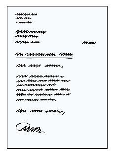 Leichte Sprache - geschriebener Brief, &copy; Lebenshilfe f&uuml;r Menschen mit geistiger Behinderung Bremen e.V.; Illustrator: Stefan Albers, Atelier Fleetinsel, 2013