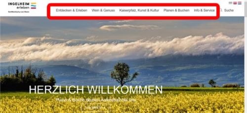 Leichte Sprache -Homepagenavigation