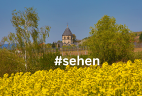 Selztaldom mit Rapsbl&uuml;ten &copy; Rainer Oppenheimer/Stadt Ingelheim