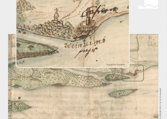 Rheinauenkarte historisch &copy; Ausschnitt Rheinauenkarte Besserer