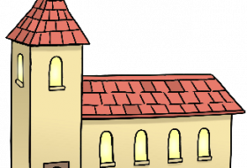 Leichte Sprache - Kirche © Lebenshilfe für Menschen mit geistiger Behinderung Bremen e.V.; Illustrator: Stefan Albers, Atelier Fleetinsel, 2013