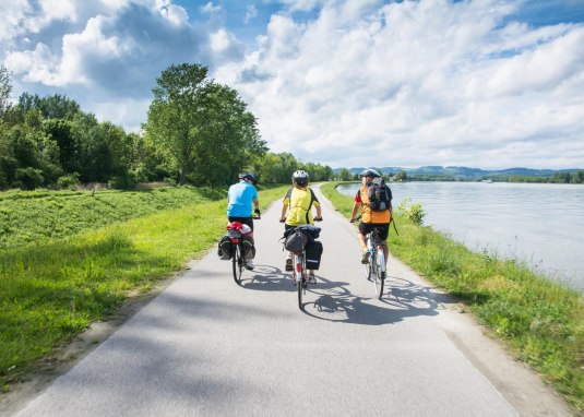 Gruppe mit Radfahrern &copy; Rheinhessische/Lisa Gehrig
