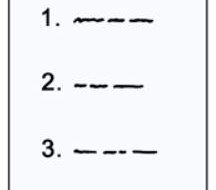 Leichte Sprache - Zettel mit Nummerierung © Lebenshilfe für Menschen mit geistiger Behinderung Bremen e.V.; Illustrator: Stefan Albers, Atelier Fleetinsel, 2013