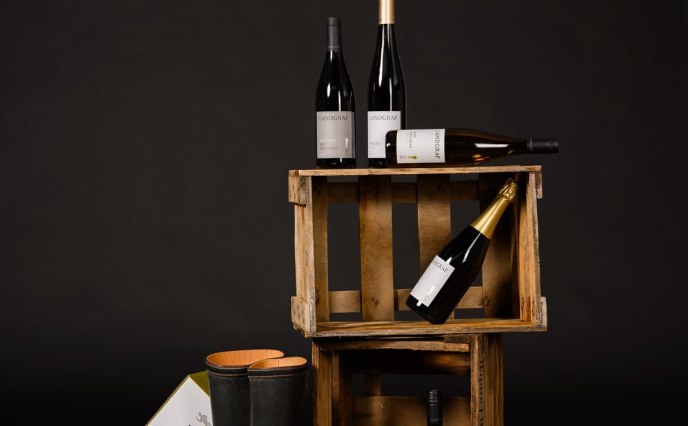 Weingut Landgraf_Weinkisten und Weinflaschen, &copy; Weingut Landgraf