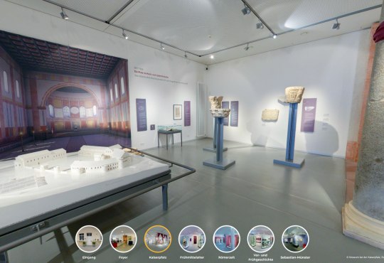 Der 360°-Rundgang lädt zu einem virtuellen Besuch im Museum bei der Kaiserpfalz ein., © Museum bei der  Kaiserpfalz, Screenshot: Isabel Kappesser