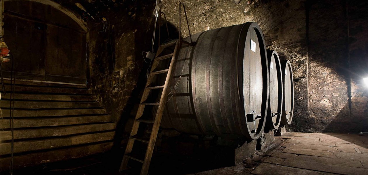 Weingut Heiligenblut_Weinkeller mit alten Holzfasser, &copy; Weingut Heiligenblut