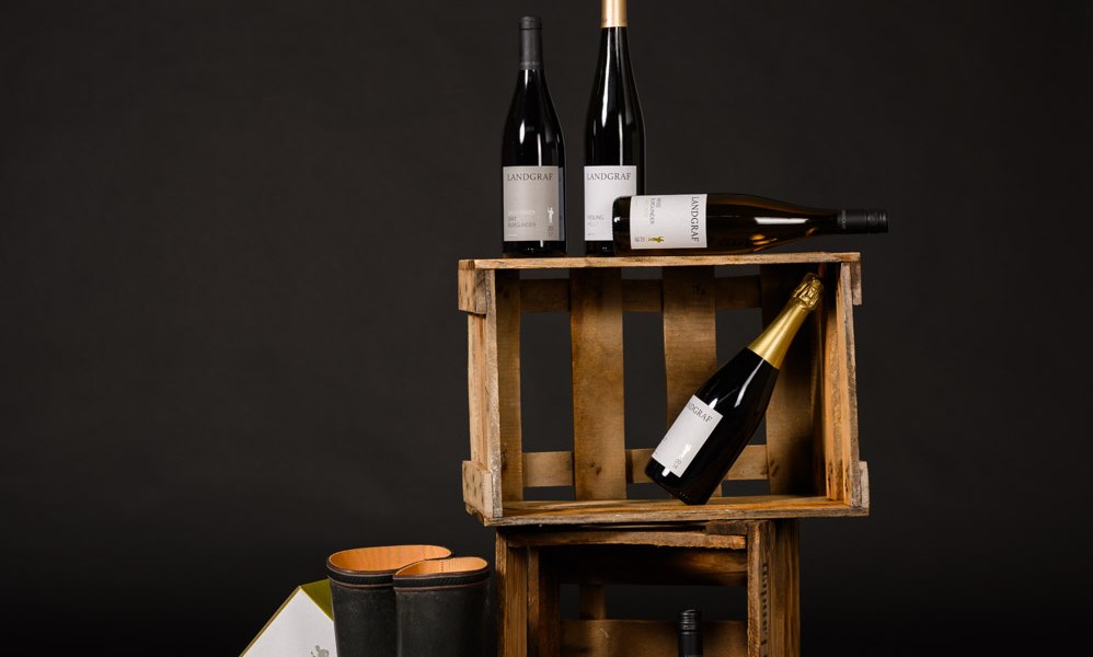 Weingut Landgraf_Weinkisten und Weinflaschen, &copy; Weingut Landgraf