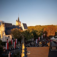 Rotweinfest Festgelände Drohnenaufnahme