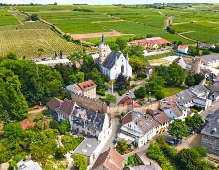 Luftbildaufnahme Ober-Ingelheim, © Armin Kleisinger/Stadt Ingelheim