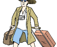 Leichte Sprache - Sommerurlauber © Lebenshilfe für Menschen mit geistiger Behinderung Bremen e.V.; Illustrator: Stefan Albers, Atelier Fleetinsel, 2013